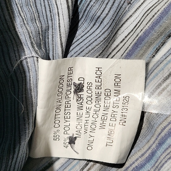 NWOT Perry Ellis Polo Club Button Down Mens 3XLT Cotton Polyester Blend Shirt - Picture 8 of 8